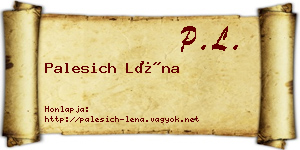 Palesich Léna névjegykártya